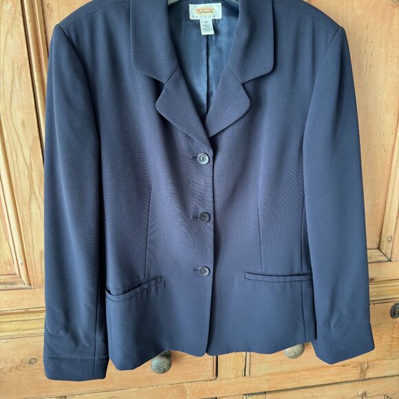 Talbots Tailored Classic Slate Blue Jacket Blazer 10 Petite - Picture 4 of 8